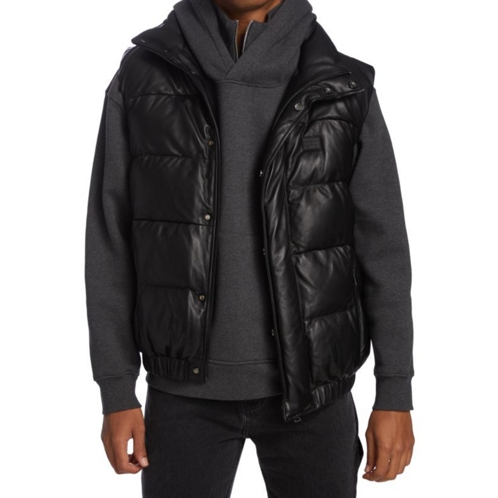 FRAME Men's Plaque Quilted Lamb Leather Vest